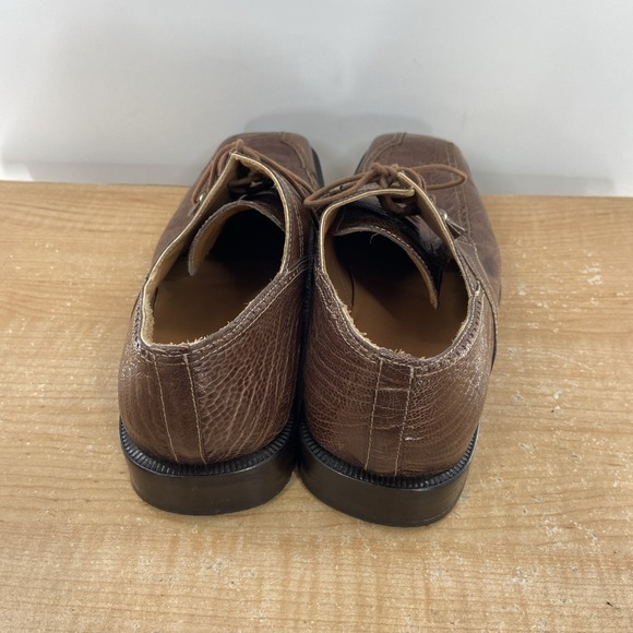 DAVID EDEN OSTRICH LEG DRESS SHOES MEN SIZE 10 BROWN - Picture 6 of 7
